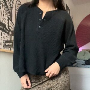 Old Navy Waffle Knit Henley